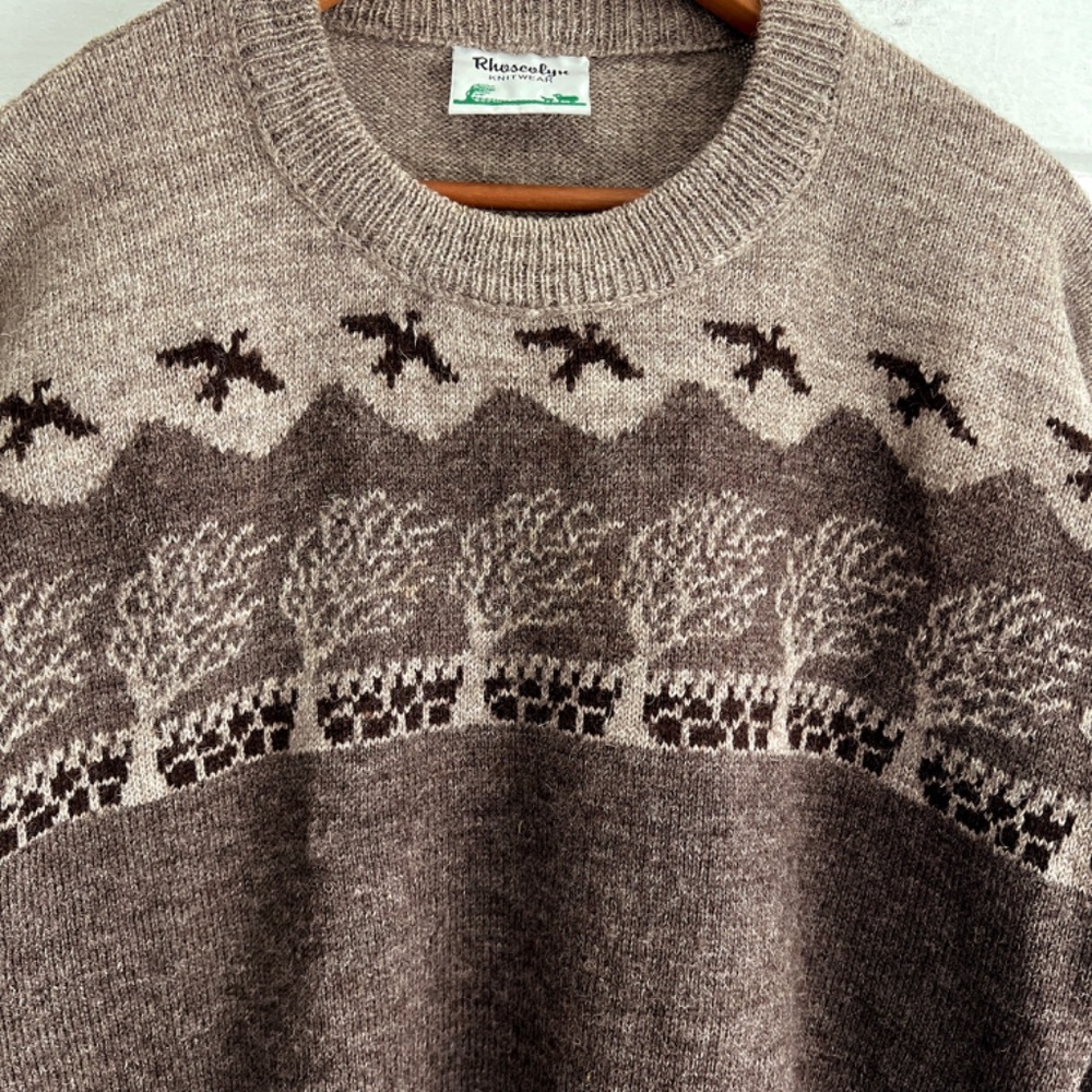 Vintage RHOSCOLYN KNITWEAR Crew Neck Sweater Made in Anglesey Wales - XL - Picture 2 of 9